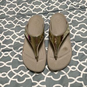Crocs flip flops- water safe
